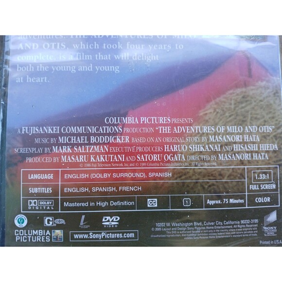 NEW, SEALED - The Adventures Of Milo & Otis DVD New Sealed Classic For All Ages - Picture 3 of 5